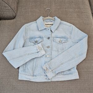Garage Classic Fit Light Wash Button Casual Denim Jacket Size Small